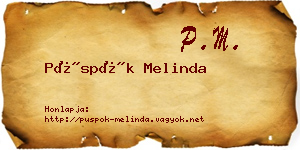 Püspök Melinda névjegykártya